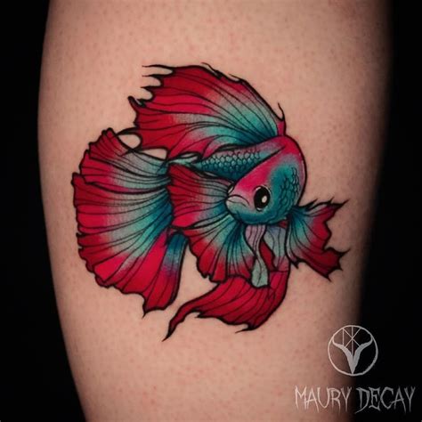 Cute And Adorable Betta Fish Tattoo Ideas.